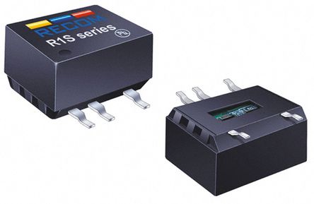 Recom - R2S-2405-R - Recom R2S ϵ 2W ʽֱ-ֱת R2S-2405-R, 21.6  26.4 V ֱ, 5V dc, 400mA, 1kV dcѹ, 76  84%Ч		