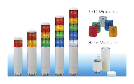 Patlite - LU5-E-R - Patlite LU5 ϵ ɫ LED źŵ LU5-E-R, 50mm ֱ, 24 V ֱ		
