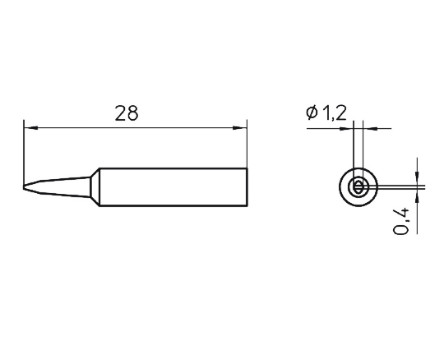 Weller - T0054486010 - Weller XNT ϵ XNT K, 1.2 mm ֱ ͷ, ʹWXP65 & WP65 		