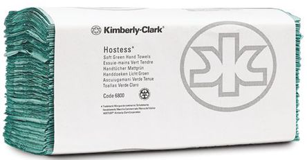 Kimberly Clark - 6800 - 310 x 230mm 绿色 折叠式，交错式 抹手纸, 3600张		