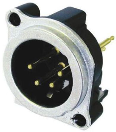 Neutrik - NC4MBV - Neutrik ɫ 4· ͷ ӡˢ·尲װ XLR  NC4MBV, ƽܶƻѧ, 50 V		