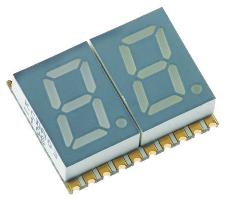 Kingbright - KCDC03-123 - Kingbright KCDC03 ϵ 2ַ 7  ɫ LED  KCDC03-123, 12 mcd, ҲС, 7.62mmַ, 氲װ		