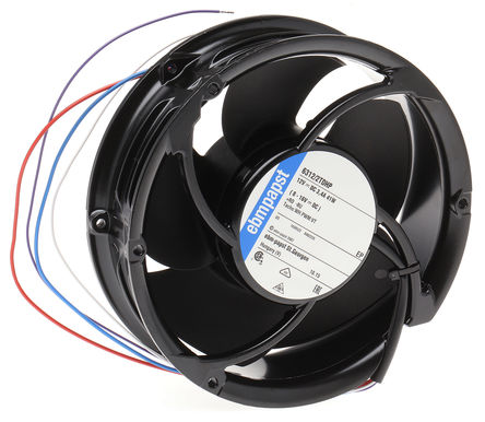 ebm-papst - 6312/2TDHP - ebm-papst 6300 ϵ 40W 12 V ֱ  6312/2TDHP, 600m3/h, 5500rpm, 172 (Dia.) x 51mm		