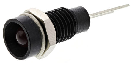 Bulgin - DX1117/RD - Bulgin DX1117/RD 4 mm  ɫ LED ָʾ, ߽Ӷ, 6.1mmװ׳ߴ, 2 V		