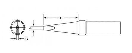 Weller - PTA7B - Weller PT ϵ, 1.6 x 0.8 mm ˿ ͷ, ʹTC201 ϵ		