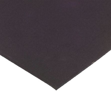 RS Pro - NAT-3 - RS Pro 黑色 天然橡胶板 NAT-3, 1m长 x 600mm宽 x 3mm厚		