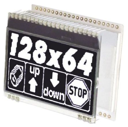 Electronic Assembly - EA DOGM128S-6 - Electronic Assembly ͸ʽ ͼ LCD ɫʾ EA DOGM128S-6, 128 x 64pixels, SPI ӿ		