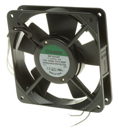 Sunon - SP101AT/1122HBL.GN - Sunon SP ϵ 18W 115 V   SP101AT/1122HBL.GN, 136m3/h, 2500rpm, 120 x 120 x 25mm		