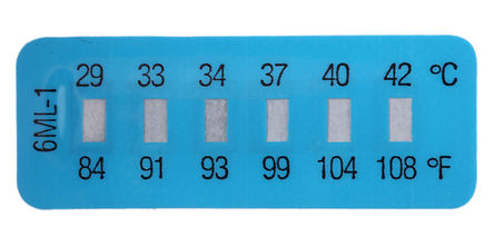 RS Pro - 06STHEOML1DP - RS Pro 29C  42C 6 ˮƽ ¶ͱǩ 06STHEOML1DP, 12 x 32mm		