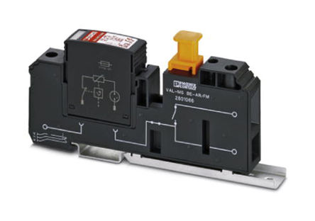 Phoenix Contact - 2801487 - Phoenix Contact 100 V ֱ75 V  20kA ӿŵģ 2801487, DIN 찲װ, 17.7 x 75 x 153mm		