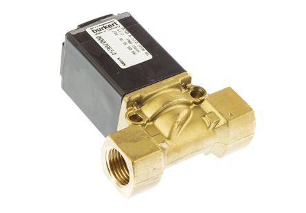 Burkert - 078654 - Burkert 0290 ϵ 16 bar 2˿ ͭ ŷ 078654, 1/2in˿, NCԤ跧λ, 24 V /ֱԴ		