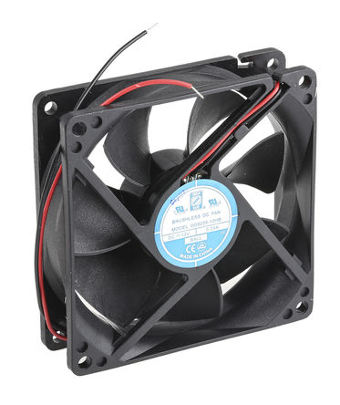 RS Pro - OD9225-12HB - RS Pro OD9225 ϵ 3W 12 V ֱ  OD9225-12HB, 90m3/h, 2900rpm, 92.5 x 92.5 x 25mm		