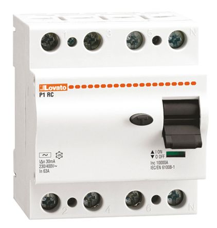 Lovato - P1RC4P63AC300 - Lovato P1RC ϵ 4 63 A RCD  P1RC4P63AC300, 300mAբ, DIN찲װ		