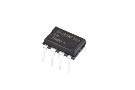 Texas Instruments - LM386N-4/NOPB - Texas Instruments LM386N-4/NOPB AB   Ŵ, +70 C, 1 W @ 8 , 8 MDIPװ		