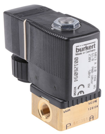 Burkert - 126094 - Burkert 6013 ϵ 2˿ ͭ ŷ 126094, 10 bar, 1/8in˿, NC, 230 V 		