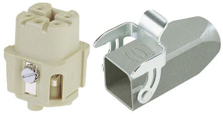 Harting - 09200031750+09200042711 - Harting Han A ϵ 4 + PE   󸺺ɵԴ׼ ׼ 09200031750+09200042711, PG11 Ƴߴ, 10A, 230  400 V 		