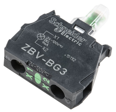 Schneider Electric - ZBVBG3 - Schneider Electric XB4 XB5 ϵ  ZBVBG3, 24  120 V, ɫ LED, ݶӶ		