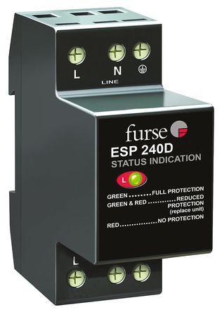 WJ Furse - ESP 240D-32A - WJ Furse D ϵ 280 V 32A Դ ESP 240D-32A, DIN 찲װ, 36 x 75 x 90mm		