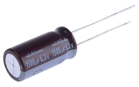 Nichicon - UPW0J152MPD - Nichicon PW ϵ 6.3 V ֱ 1500F ͨ  UPW0J152MPD, 20%ݲ, +105C		