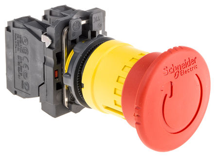 Schneider Electric - XB5AS8445 - Schneider Electric Harmony XB5A ϵ IP66IP67IP69IP69K ť XB5AS8445, šøλ, ɫ 40mm Ģΰťͷ, / DPST		