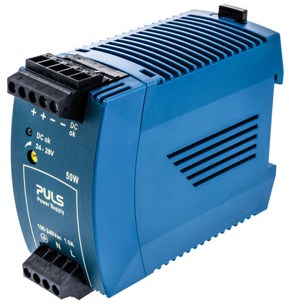 PULS - ML50.111 - PULS 50W ģʽ DIN 尲װԴ ML50.111, 88.5%Ч, 240V ac, 2.1A, 28V dc 24V dc/		