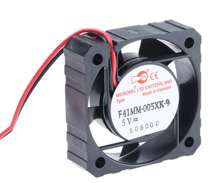 Micronel - F41MM-005XK-9 - Micronel F41 ϵ 0.565W 5 V ֱ  F41MM-005XK-9, 8.4m3/h, 5400rpm, 41 x 41 x 12mm		