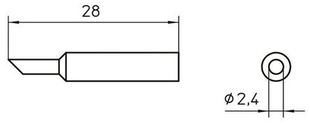 Weller - T0054488599 - Weller XNT ϵ XNT BB, 2.4 mm 45  ͷ, ʹWP65 WXP65 		