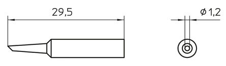 Weller - T0054485510 - Weller XNT ϵ XNT 4, 1.2 mm 45 ֱԲ׶ ͷ, ʹWXP65 & WP65 		
