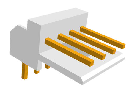 TE Connectivity - 176153-4 - TE Connectivity EI ϵ 4· 2.5mmھ (1) ˮƽ PCB  176153-4, Ӷ˽, 3.5A, ͨ		