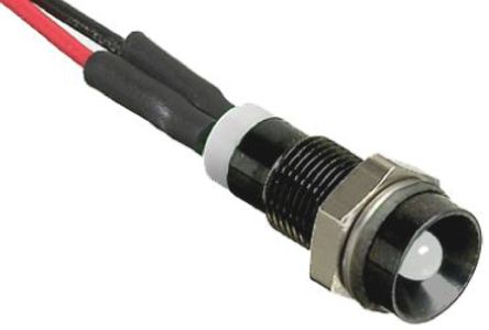 RS Pro - Q8R7BXXW02E - RS Pro Q8R7BXXW02E 5 mm  ɫ LED ָʾ, ߽Ӷ, 8mmװ׳ߴ, 2 V ֱ		