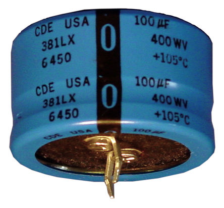 Cornell-Dubilier - 381LX471M450A052 - Cornell-Dubilier 381LX ϵ 450 V ֱ 470F  381LX471M450A052, 20%ݲ, 288 m @ 20 kHz, 564 m @ 120 Hz(ֵ)		