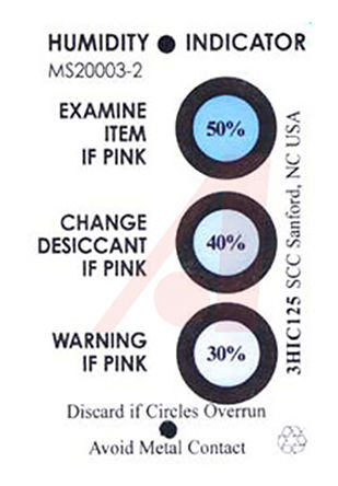 SCS - 3HIC125 - SCS 3HIC125 125װ Ӣ īֽȻ ESD ǩ "Humidity Indicator", 2 x 3in		