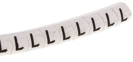 HellermannTyton - 901-10593 - HellermannTyton HGDC ϵ 1000װ ׵׺ й̶ ±ʶ 901-10593, 3.5mm, 2  5mmֱ, ӡ"L"ͼ		