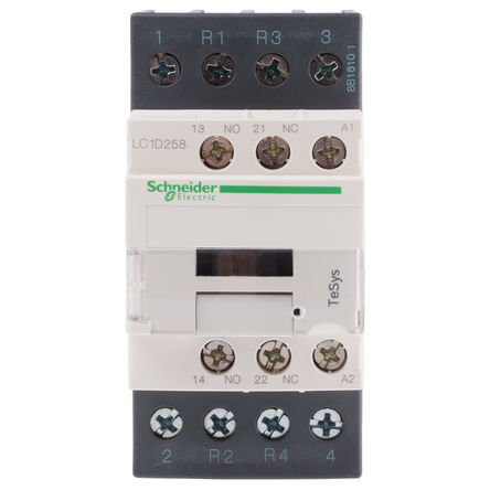 Schneider Electric - LC1D258M7 - Schneider Electric Tesys D LC1D ϵ�� �Ӵ��� LC1D258M7, 2 ����/2 ���գ�����������/���գ�����������, 40 A, 220 V ������Ȧ		