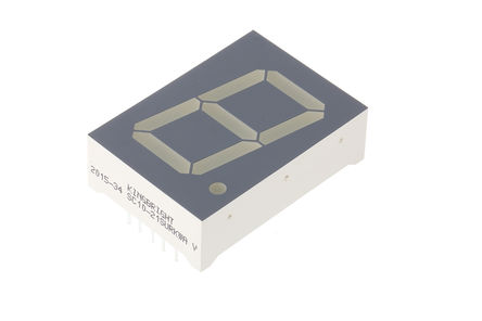 Kingbright - SC10-21SURKWA - Kingbright 1ַ 7  ɫ LED  SC10-21SURKWA, 260 mcd, ҲС, 25.4mmַ, ͨװװ		