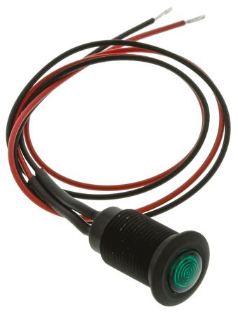 Oxley - OXL/CLH/100/230/FL30/GN - Oxley OXL/CLH/100/230/FL30/GN 7.1 mm Ƕʽ ɫ LED ָʾ, ߽Ӷ, 10.15mmװ׳ߴ, 230 V 		