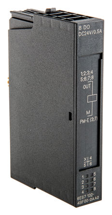 Siemens - 6ES7132-4BF00-0AA0 - Siemens SIMATIC ET 200S ϵ PLC /ģ 6ES7132-4BF00-0AA0, 8 x I/O, 500 mA, 24 V ֱ, 81 x 15 x 52 mm		