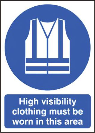 Signs & Labels - MA02148R - Signs & Labels MA02148R ɫ/ɫ Ӣ PP Ӳ ǿԱ־ “High Visibility“, 420 x 594mm		