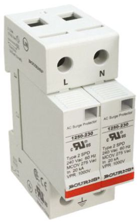 Bourns - 1250-2S-230 - Bourns 1250 ϵ 415 V  50kA 2  1250-2S-230, DIN 찲װ, 36 x 67 x 90mm		