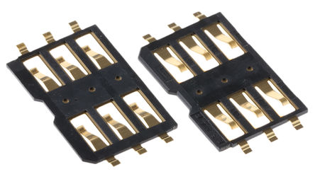 JAE - SF2W006S4K - JAE 2.54mmھ 6(2) ֱ  SMT SIM  SF2W006S4K, Ӷ˽		