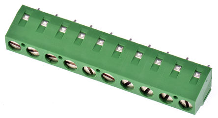 TE Connectivity - 1-282837-0 - TE Connectivity Buchanan ϵ 5.08mm ھ 10 · ĸ ɫ ֱ ӡˢ·߶ӿ 1-282837-0, ӡˢ·尲װ, ݶ˽		