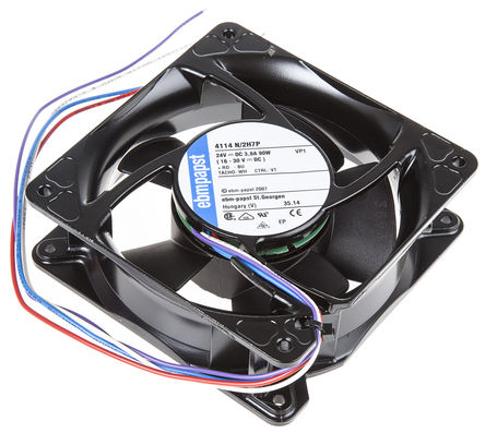 ebm-papst - 4114N/2H7P - ebm-papst 4100N ϵ 90W 24 V ֱ  4114N/2H7P, 500m3/h, 9500rpm, 119 x 119 x 38mm		