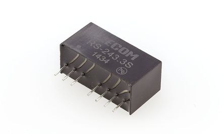 Recom - RS-243.3S - Recom RS ϵ 2W ʽֱ-ֱת RS-243.3S, 18  36 V ֱ, 3.3V dc, 500mA, 500V acѹ, SIPװ		