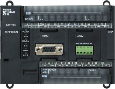 Omron - CP1L-M30DT1-D - Omron CP1L ϵ PLC CPU CP1L-M30DT1-D, USB, 10000 , 30 I/O ˿, DIN찲װ, 20.4  26.4 V ֱ		