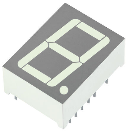 Kingbright - SA08-21CGKWA - Kingbright SA08 ϵ 1ַ 7  ɫ LED  SA08-21CGKWA, 25 mcd, ҲС, 20.3mmַ, ͨװװ		