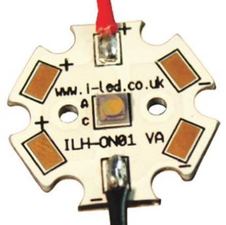 Intelligent LED Solutions - ILH-ON01-RDOR-SC201-WIR200 - ILS OSLON1 PowerStar ϵ Ⱥɫ Բ LED  ILH-ON01-RDOR-SC201-WIR200, 82 lm		