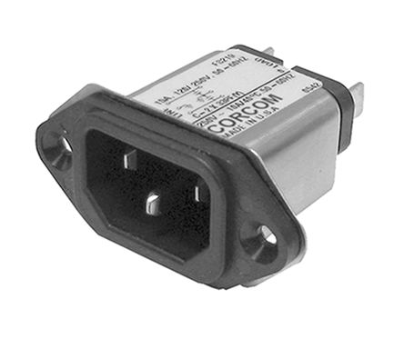 TE Connectivity - 15SRB1-W - TE Connectivity װ C14 IEC ˲ ͷ 6609987-5, ζ˽, 15A, 250 V 		
