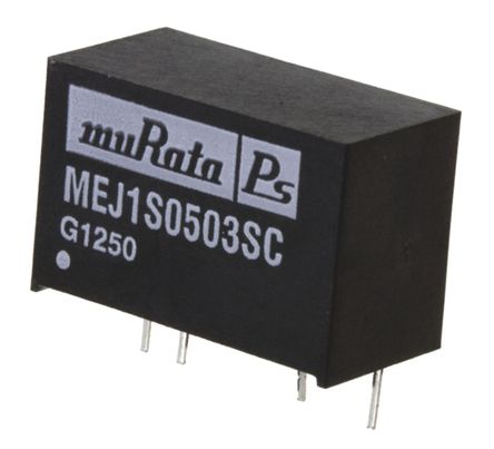 Murata Power Solutions - MEJ1S1515SC - Murata Power Solutions MEJ1 ϵ 1W ʽֱ-ֱת MEJ1S1515SC, 13.5  16.5 V ֱ, 15V, 66mA, 5.2kV dcѹ		