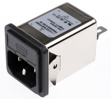 Schaffner - FN9260S-6-06-10 - Schaffner Ƕʽ IEC/EN 60939 IEC ˲ ͷ FN9260S-6-06-10, Faston˽, 6A, 250 V 		