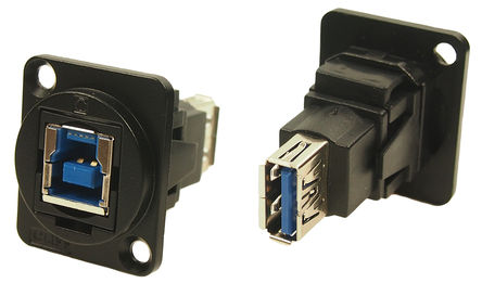 RS Pro - CP30206NMB - RS Pro FT ϵ 2 ˿ ֱ ĸ USB USB 3.0 B to A USB  CP30206NMB, 尲װ		